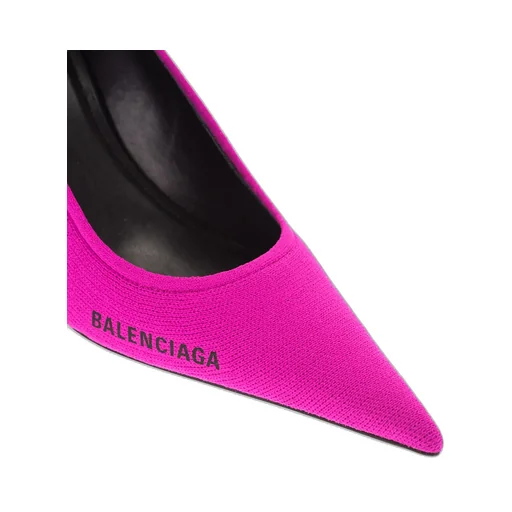 Logo Details Pointed High Heels