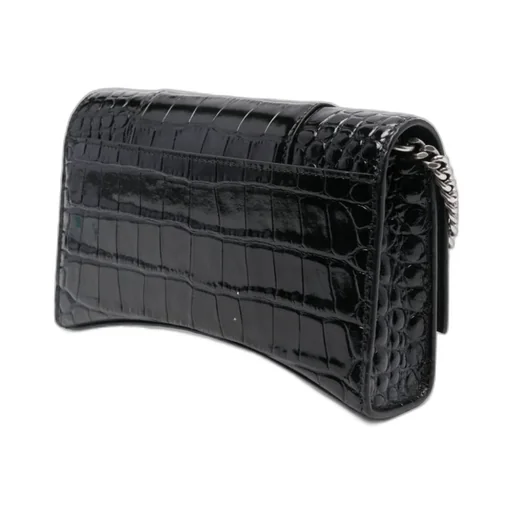 Hourglass Embossed Chain Wallet