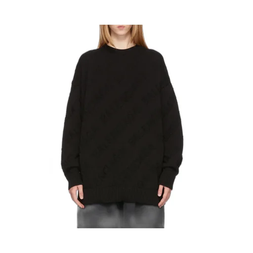 Allover Logo Intarsia Knitted Sweater