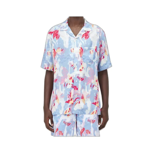 Hawaiian Floral-Print Cotton Shirt