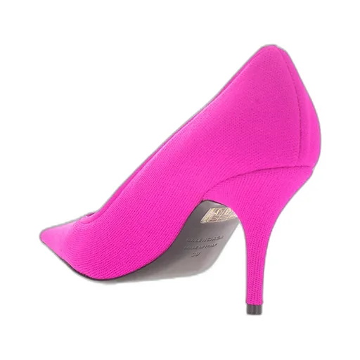 Logo Details Pointed High Heels