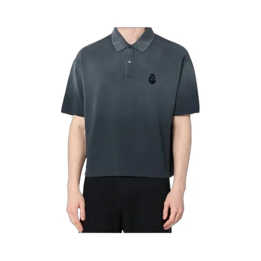 Skull-Logo Faded Effect Polo Shirt