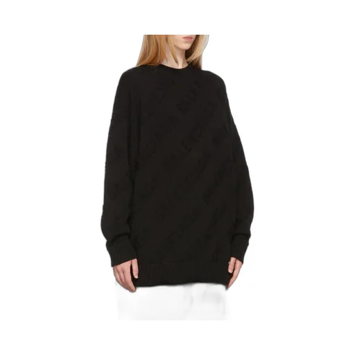 Allover Logo Intarsia Knitted Sweater