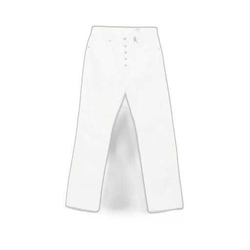 Straight-Leg Frayed-Edge Jeans