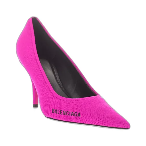 Logo Details Pointed High Heels
