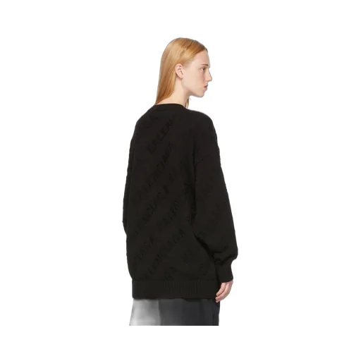 Allover Logo Intarsia Knitted Sweater