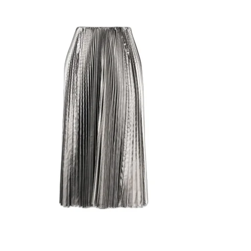 Metallic Pleated Skirt