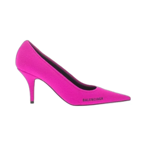 Logo Details Pointed High Heels