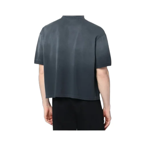 Skull-Logo Faded Effect Polo Shirt