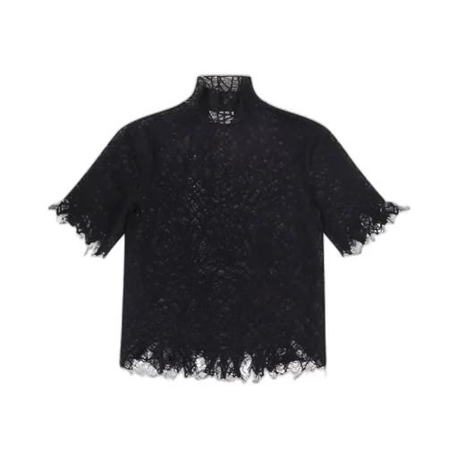 Cobweb Lace Turtleneck Top