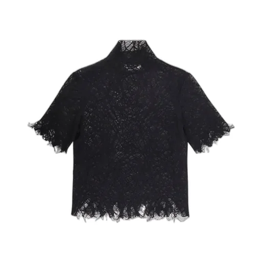 Cobweb Lace Turtleneck Top