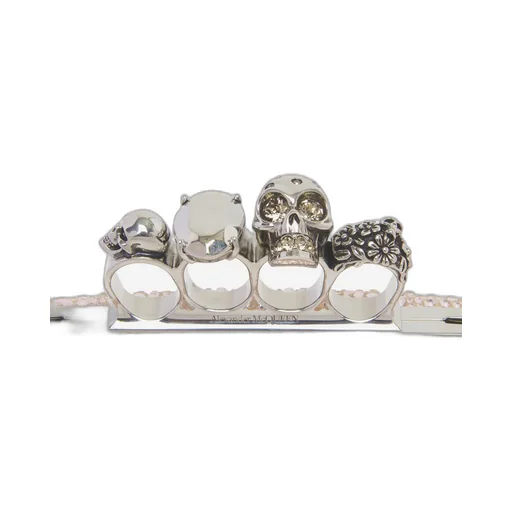 Skull Embellished Chained Clutch Bag
