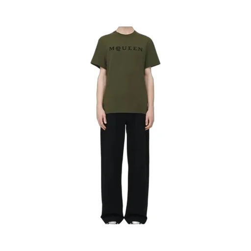 Flocked-Logo Crewneck T-Shirt