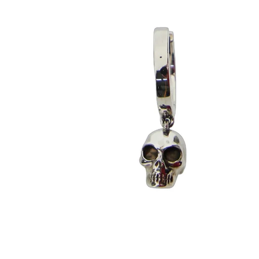 Skull Pendant Hoop Earrings