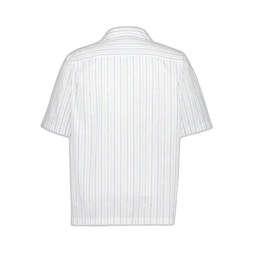 Skull Embroidered Striped Shirt