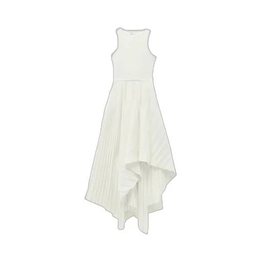 Asymmetric Sleeveless Pleated Dress