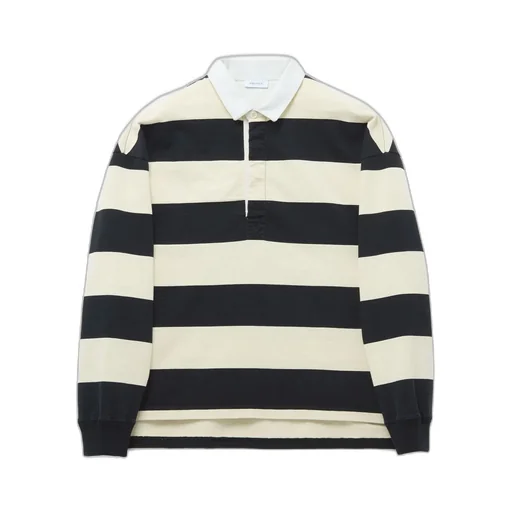 Oversized Striped Polo Shirt