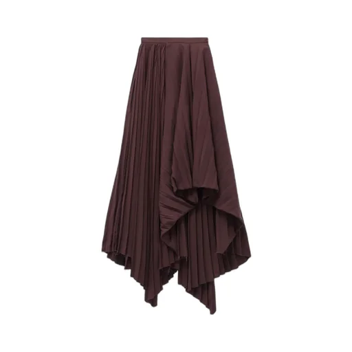 Asymmetric Pleated Skirt
