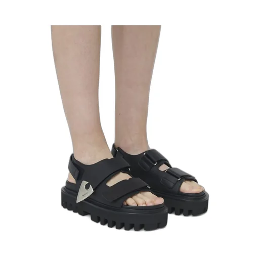 Chunky-Sole Touch Strap Sandals