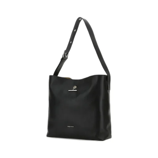 Pendant Logo Printed Shoulder Bag