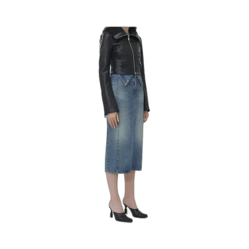Folded Collar Leather Jacket