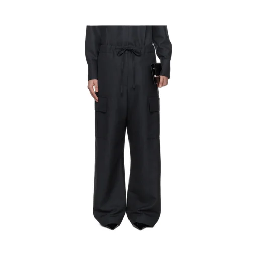 Wide-Leg Cargo Trousers