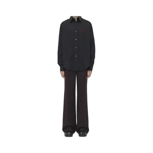 Long Sleeved Skull Embroidered Shirt