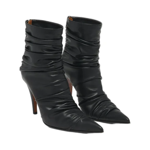 Birdee Ruched Pointed-Toe Boots