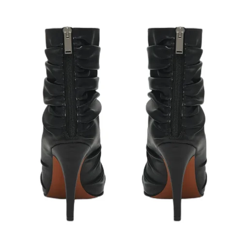 Birdee Ruched Pointed-Toe Boots