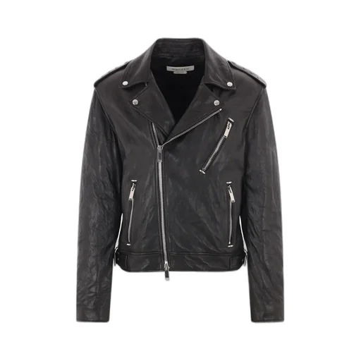Zip-Up Leather Jacket