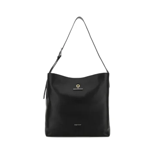 Pendant Logo Printed Shoulder Bag