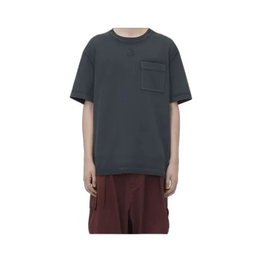 Skull Embroidered Crewneck T-Shirt
