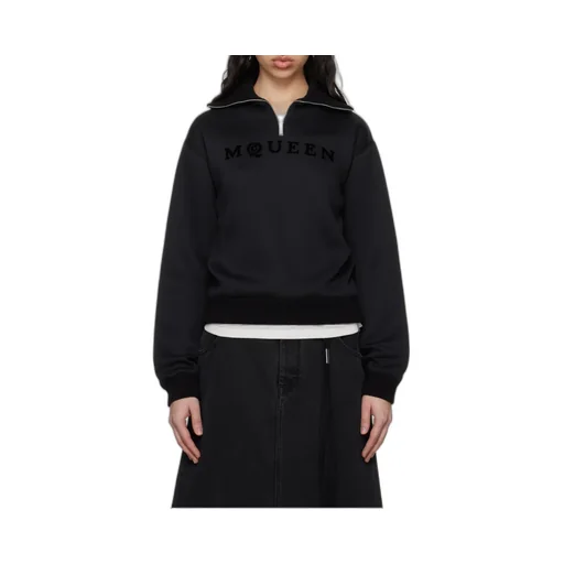 Logo Detailed Half-Zip Sweatshirt