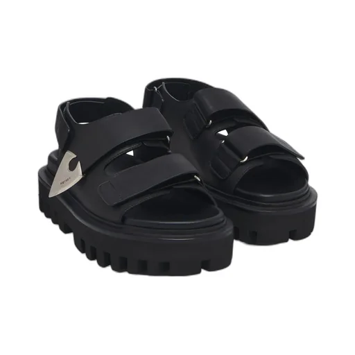 Chunky-Sole Touch Strap Sandals