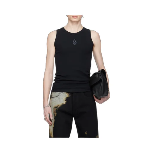 Skull Ribbed Tank Top