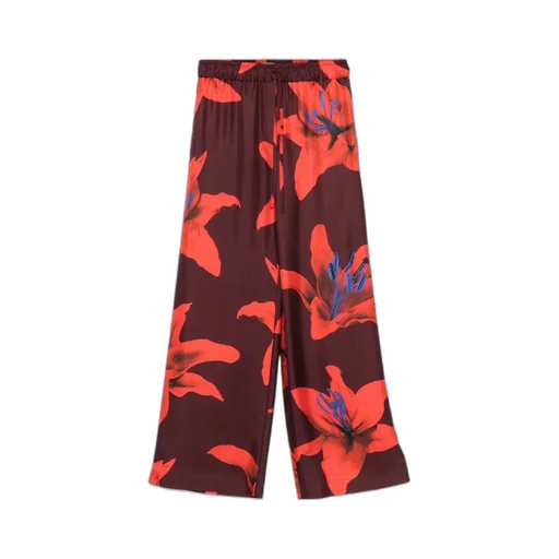 Floral Printed Wide-Leg Trousers