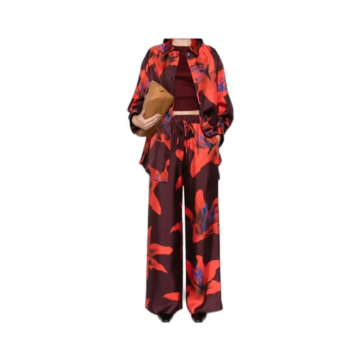 Floral Printed Wide-Leg Trousers