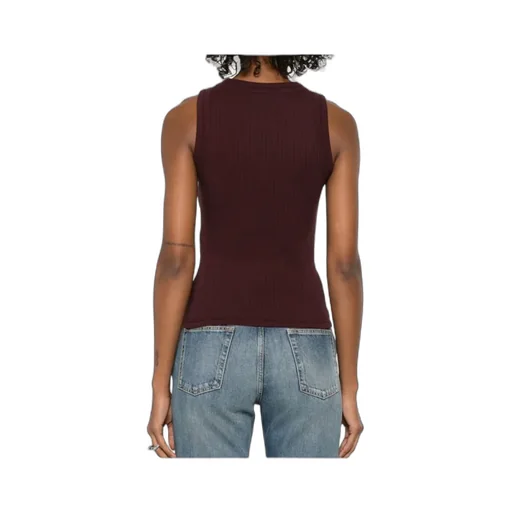 Logo-Plaque Ribbed Tank Top