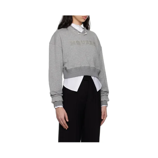 Logo Detailed Cropped Sweatshirt