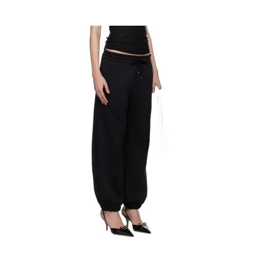 Skull Embroidered Drawstring Sweatpants
