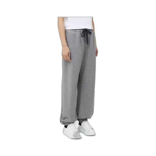 Skull Embroidered Tapered Sweatpants