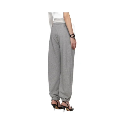 Skull Embroidered Tapered Sweatpants