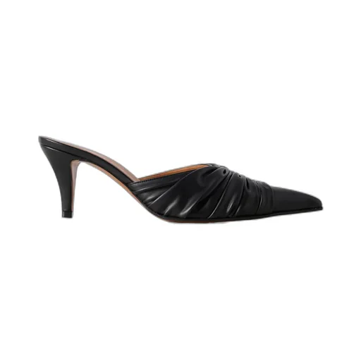Birdee Ruched Pointed-Toe Mules