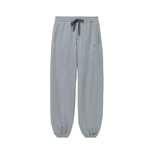 Skull Embroidered Tapered Sweatpants