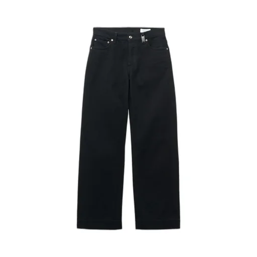 Wide-Leg Logo Patch Jeans