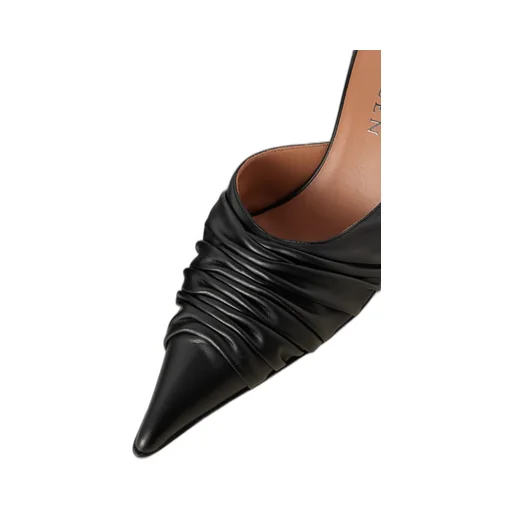 Birdee Ruched Pointed-Toe Mules