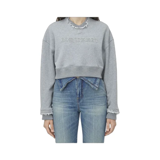 Logo Detailed Cropped Sweatshirt