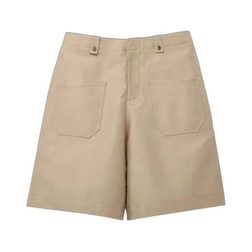 Wide-Leg Pocket Detailed Shorts