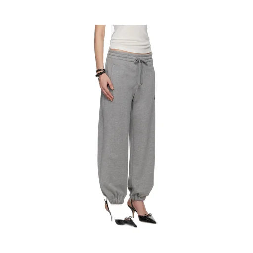 Skull Embroidered Tapered Sweatpants
