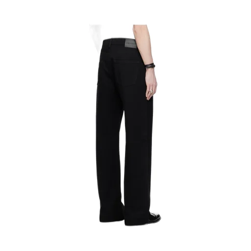 Wide-Leg Logo Patch Jeans